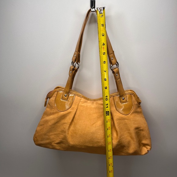 Alfred Dunner Women's Mustard Yellow Suede Shoulder Bag - Picture 8 of 9